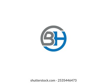 Letter BH logo design Initial vector Custom brand logo template