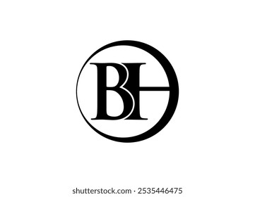 Letter BH logo design Initial vector Custom brand logo template