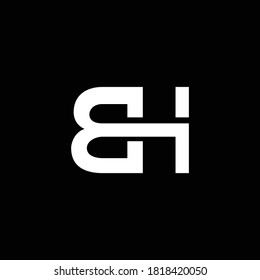 letter BH logo design template