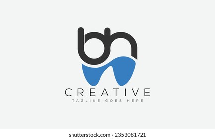 Letter BH logo design template vector illustration.
