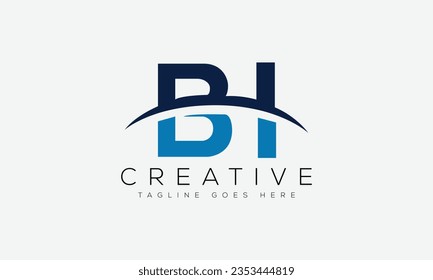 Letter BH logo design template vector illustration.