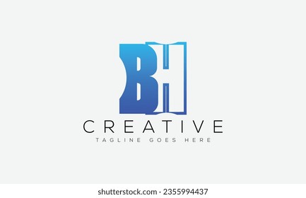 Letter BH logo design template vector illustration.