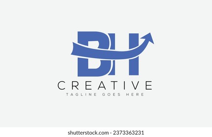 Letter BH logo design template vector illustration