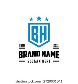 Buchstabe BH Monogramm Schild Stern Logo Design Vektor Vorlage