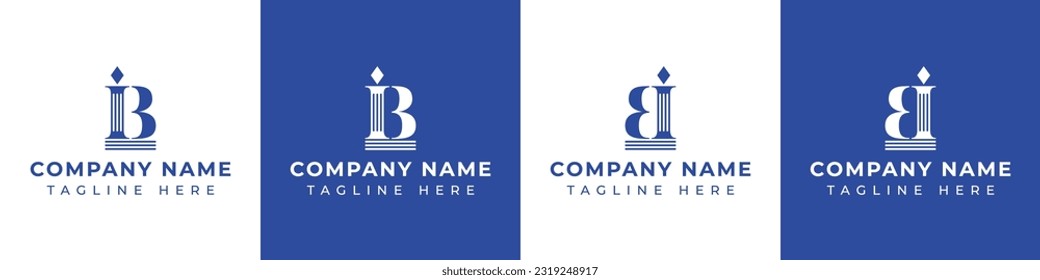 Letter BI und IB Pillar Logo, geeignet für jedes Geschäft mit IB oder BI im Zusammenhang mit Pillar.