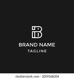 plantilla vectorial de diseño de logotipo BI de letra