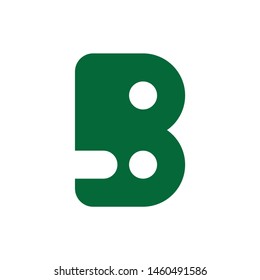letter bi simple geometric logo vector