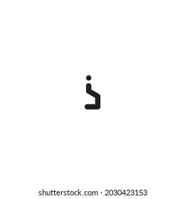 
letter b,i symbol simple logo vector