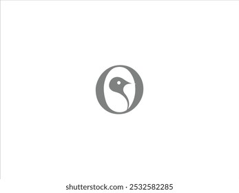 Buchstabenvogel-Logo, Vektorgrafik