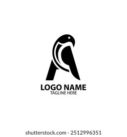 Buchstabe A Vogel Logo Design Vektor