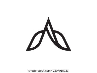 letter A and bird logo icon vector