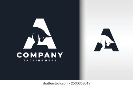 the letter A bison logo
