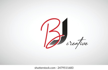 Letter BJ Creative Clean Logo Design
