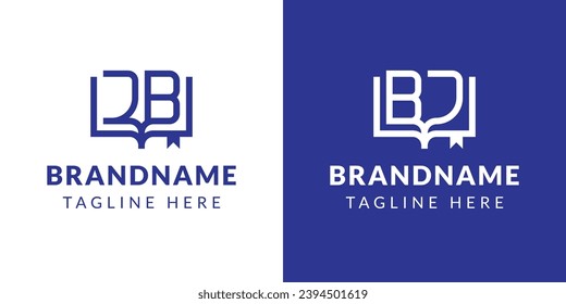 Letter BJ and JB Book Logo, suitable for business related to book with BJ or JB initials