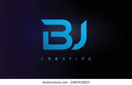 Letra BJ logo diseño creativo personalizado limpio dos alfabeto logo
