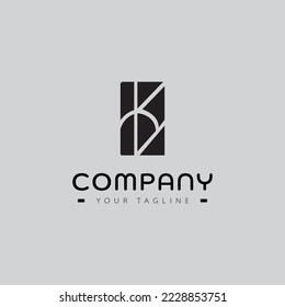 BK-Logo-Designvorlage für Buchstaben