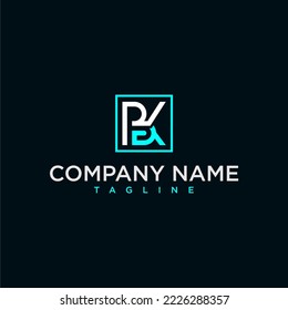 Initial-Logo-Design-Inspiration für Buchstaben bk oder kb