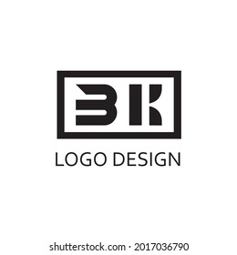 letter bk for logo company design