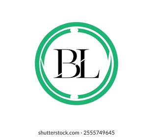  letter BK logo design in a circle shape for business