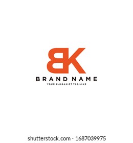 Letter Bk Logo Design Vector Template Stock Vector (royalty Free 