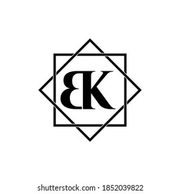 Letter BK luxury logo design vector