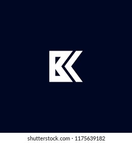 letter BK monogram icon logo vector design template concept. isolated on white background