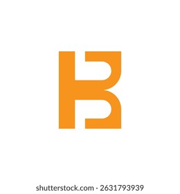 letter bk simple geometric linked logo vector 