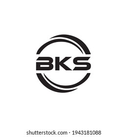 Letter BKS circle Logo Design Vector  .