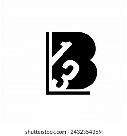 The letter BL 13 logo design is simple and unique.