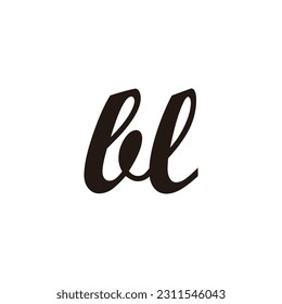 Letter bl connect geometric symbol simple logo vector