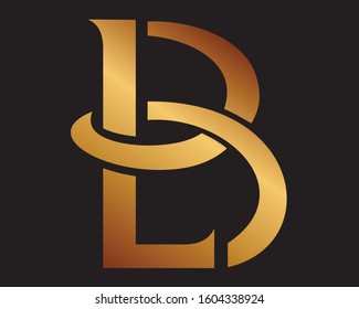 letter bl gold beauty and fashion