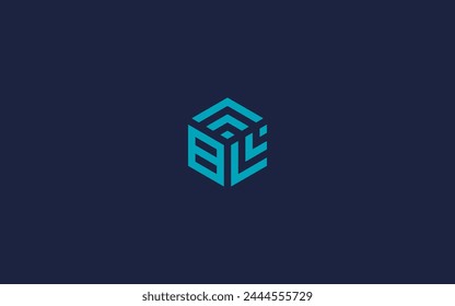 letter bl with hexagon logo icon design vector design template inspiration