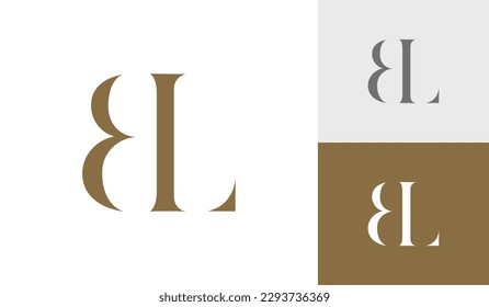 Letter BL initial monogram logo design vector