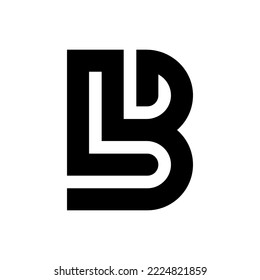 Letter BL or LB creative monogram logo