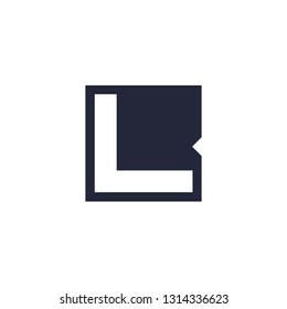 letter BL or LB, simple and cool logo design.