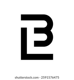 Letter BL or LB simple monogram logo