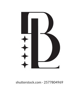 letter BL or LB vector logo design for luxury, fashion, jewelry, boutique, and startup