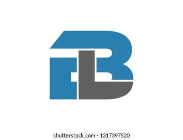 Letter BL logo design vector