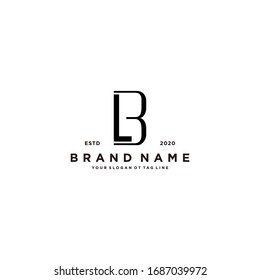 letter BL logo design vector template