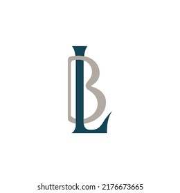 Logo-Design-Vektorgrafik von Letter BL