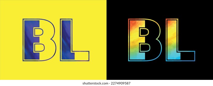 Letter BL logo design vector template. Creative modern luxurious logotype for corporate business identity