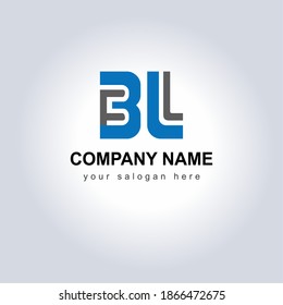 Letter BL Logo Vector Design Illustration for your Business Identity template. Creative Company Name with slogan brand logo. Unique Letter BL Logo Icon for monogram . Beautiful Company Logo Idea.