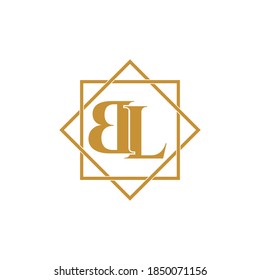 Letter BL luxury logo design vector