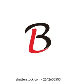 letter bl motion curves geometric design logo vector