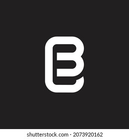 letter bl simple geometric linked line logo vector