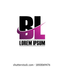 Einfacher Logo-Design von Letter BL