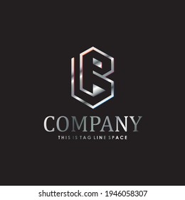 Letter BL Vector Logo im 3D-Stil Cubic Block Struktur und farbig in Steel Chrome Finish Stil und kann mit oder ohne Hintergrund ohne Qualitätsverlust in jeder Größe verwendet werden.