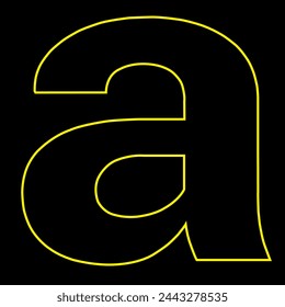 letter a with black background