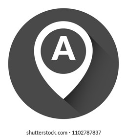  letter A and black shield. logo concept for security company