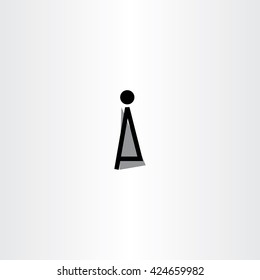 letter i black symbol logo vector icon